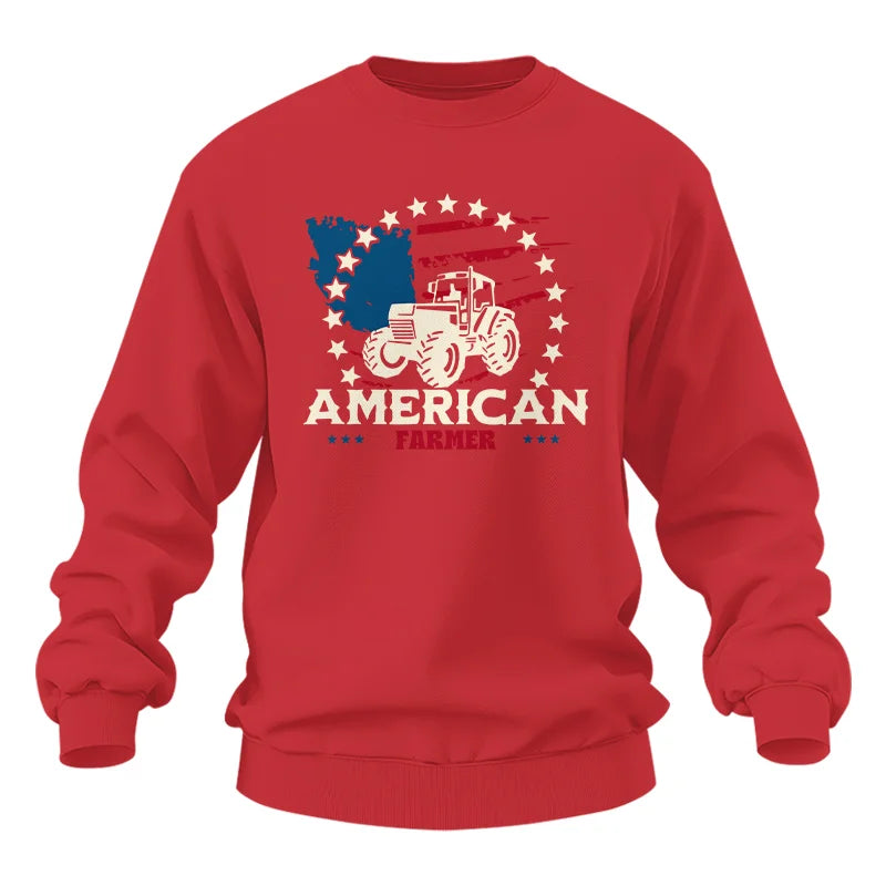 Proud To Be An American Farmer Citizen Veteran - Unisex Heavy Blend™ Crewneck Sweatshirt