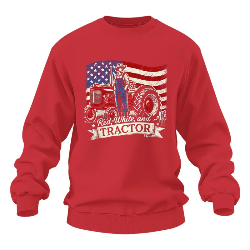 Image of Red White And Tractor - Unisex Heavy Blend™ Crewneck Sweatshirt