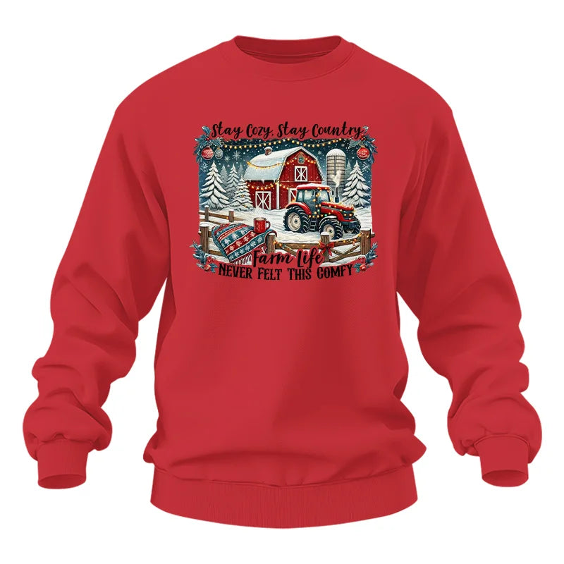 Stay Cozy_Stay Country_Farm Life Never Felt This Comfy 3 - Unisex Heavy Blend™ Crewneck Sweatshirt