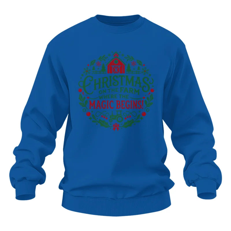 Christmas on the Farm Where the Magic Begins! 2 - Unisex Heavy Blend™ Crewneck Sweatshirt