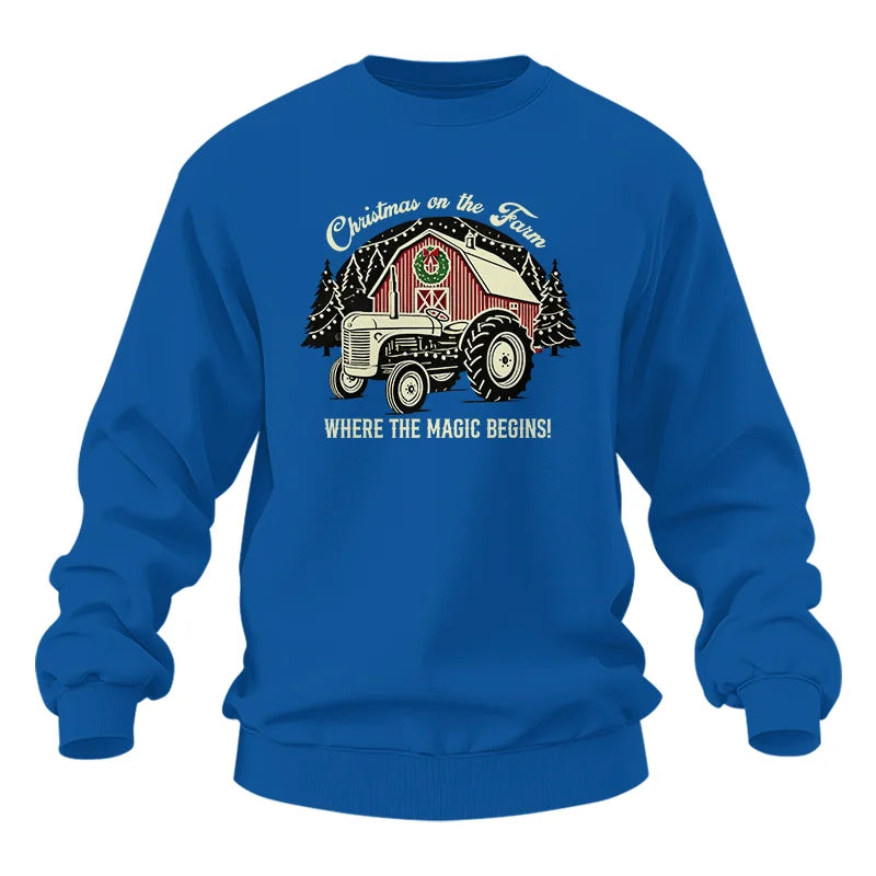 Christmas on the Farm Where the Magic Begins! 3 - Unisex Heavy Blend™ Crewneck Sweatshirt