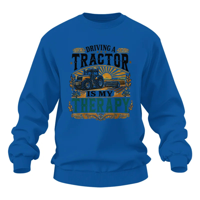 Driving A Tractor Is My Therapy - Unisex Heavy Blend™ Crewneck Sweatshirt