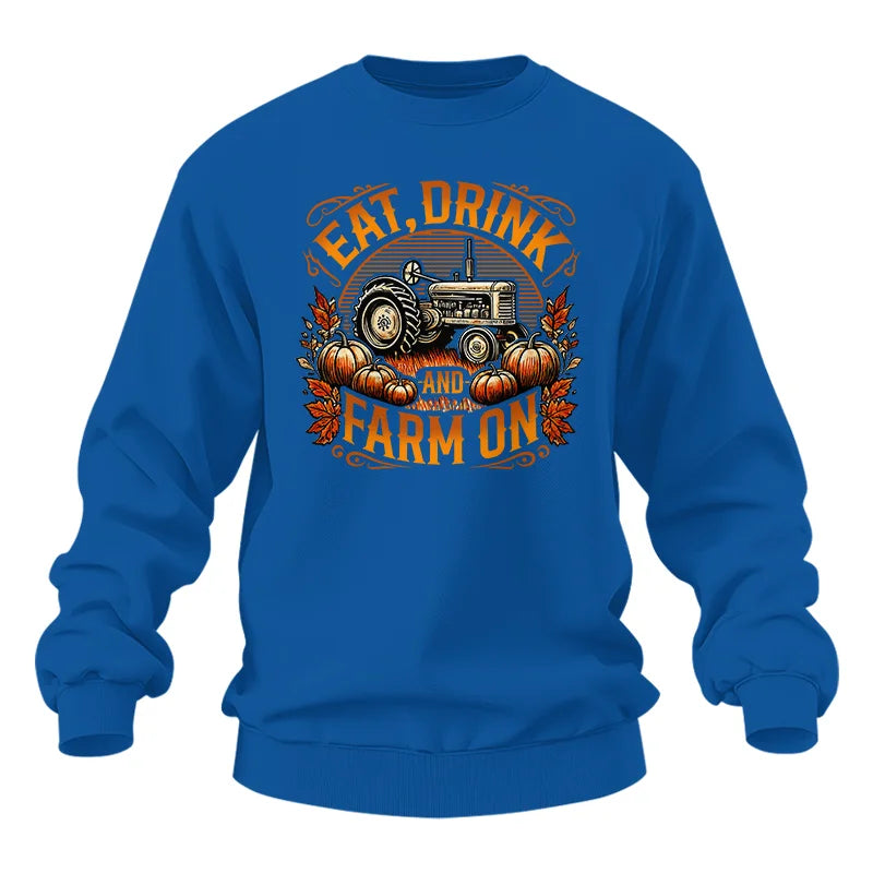 Image of Eat Drink and Farm On 2 - Unisex Heavy Blend™ Crewneck Sweatshirt