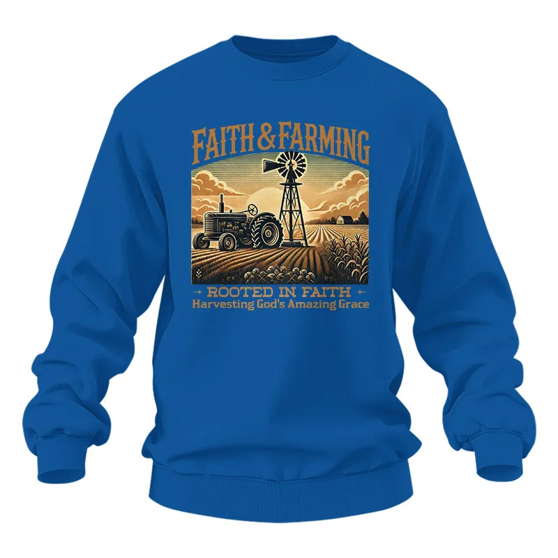 Image of Faith And Farming 3 - Unisex Heavy Blend™ Crewneck Sweatshirt