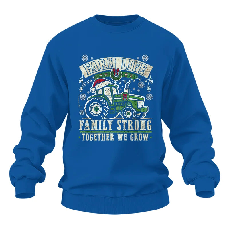 Image of Farm Life Family Strong Together We Grow - Unisex Heavy Blend™ Crewneck Sweatshirt