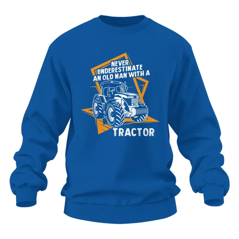 Image of Never Underestimate An Old Man With A Tractor Farming Dad - Unisex Heavy Blend™ Crewneck Sweatshirt