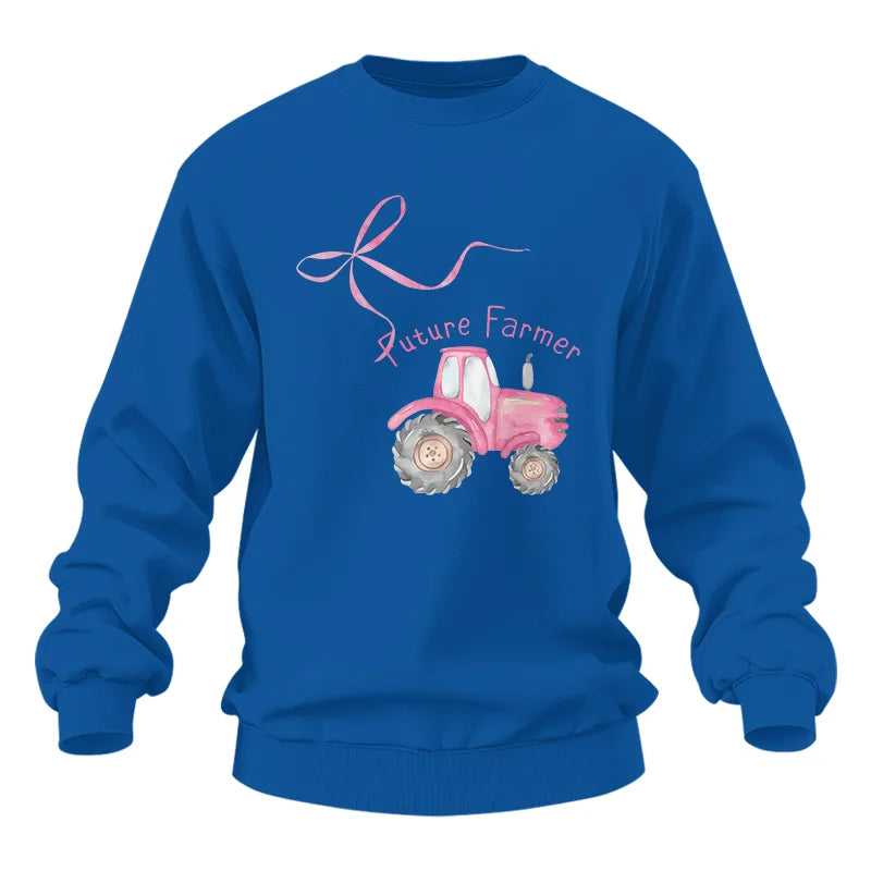 Pink Bow Cute Tractor - Unisex Heavy Blend™ Crewneck Sweatshirt