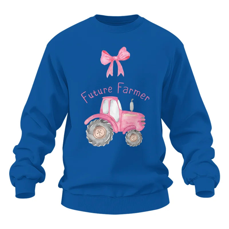 Image of Pink Tractor For Future Farmer - Unisex Heavy Blend™ Crewneck Sweatshirt