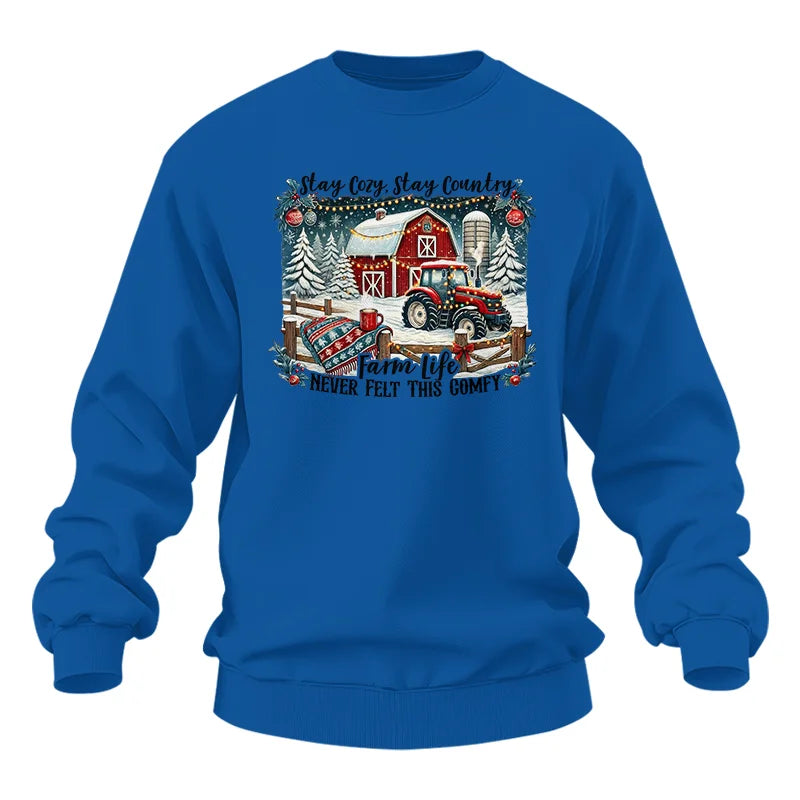 Stay Cozy_Stay Country_Farm Life Never Felt This Comfy 3 - Unisex Heavy Blend™ Crewneck Sweatshirt