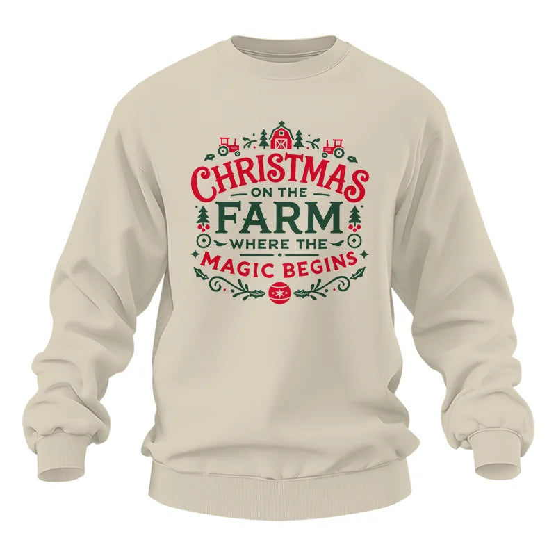 Image of Christmas on the Farm Where the Magic Begins! 1 - Unisex Heavy Blend™ Crewneck Sweatshirt