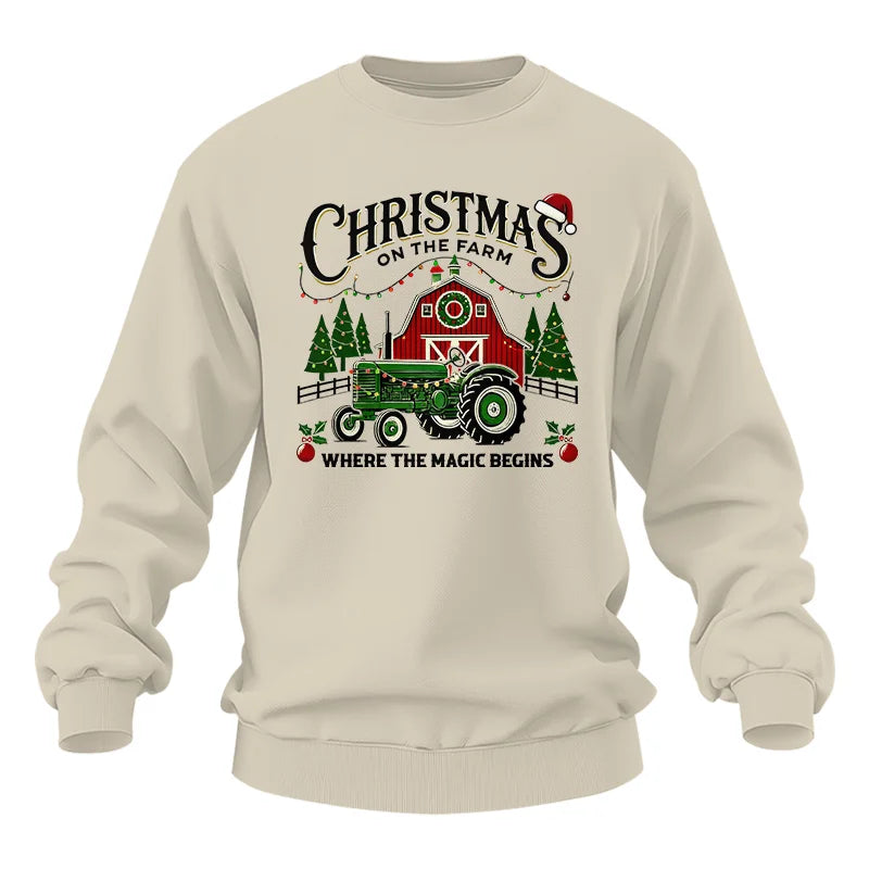 Christmas on the Farm Where the Magic Begins! 5 - Unisex Heavy Blend™ Crewneck Sweatshirt