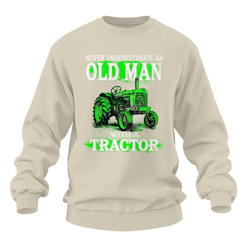 Funny Quote Never Underestimate Old Man Tractor - Unisex Heavy Blend™ Crewneck Sweatshirt