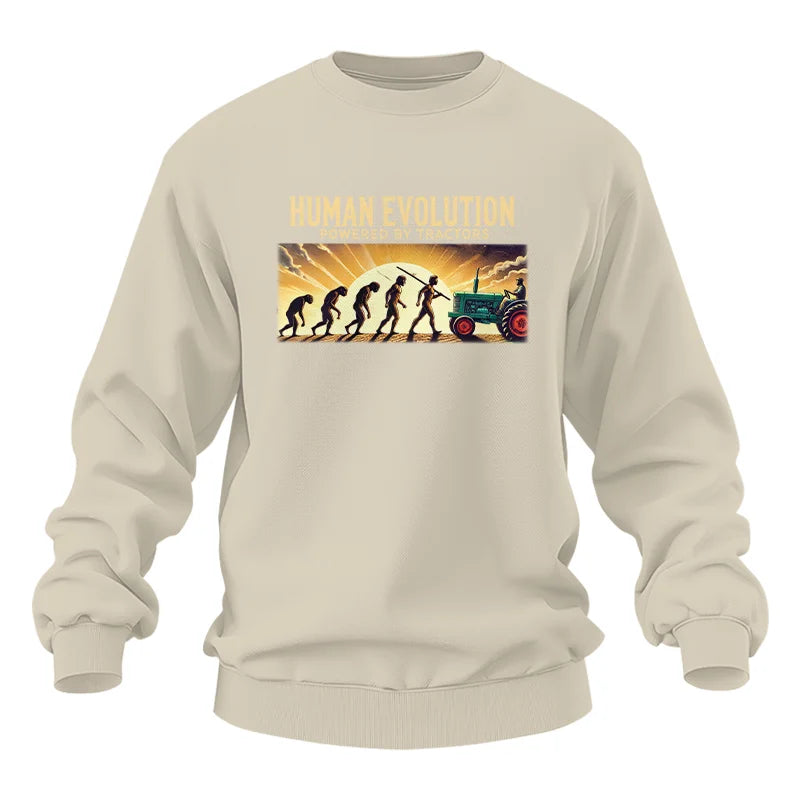 Human Evolution Powered By Tractors - Unisex Heavy Blend™ Crewneck Sweatshirt