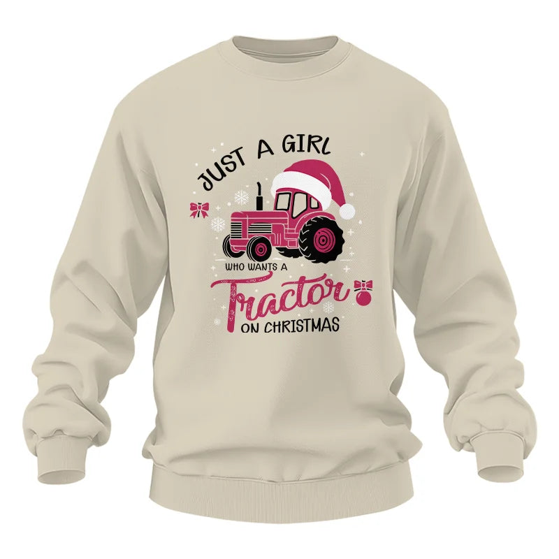 Just A Girl Who Want A Tractor On Christmas - Unisex Heavy Blend™ Crewneck Sweatshirt