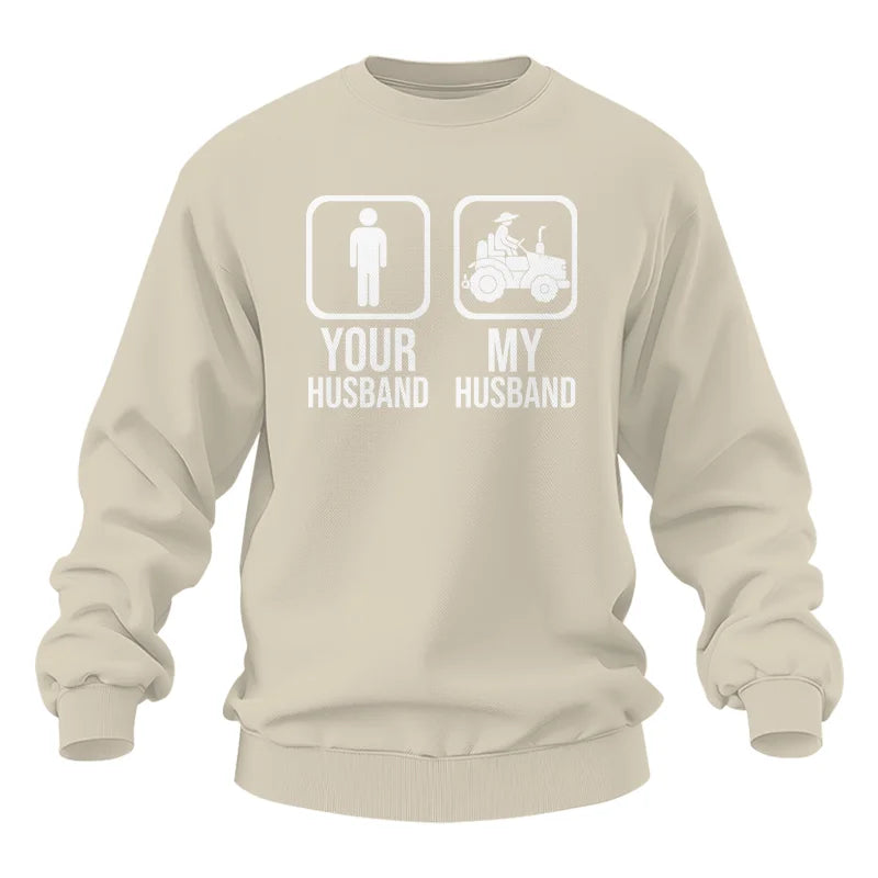 My Husband Is Cooler Than Yours Funny Farm Tractor 1 - Unisex Heavy Blend™ Crewneck Sweatshirt