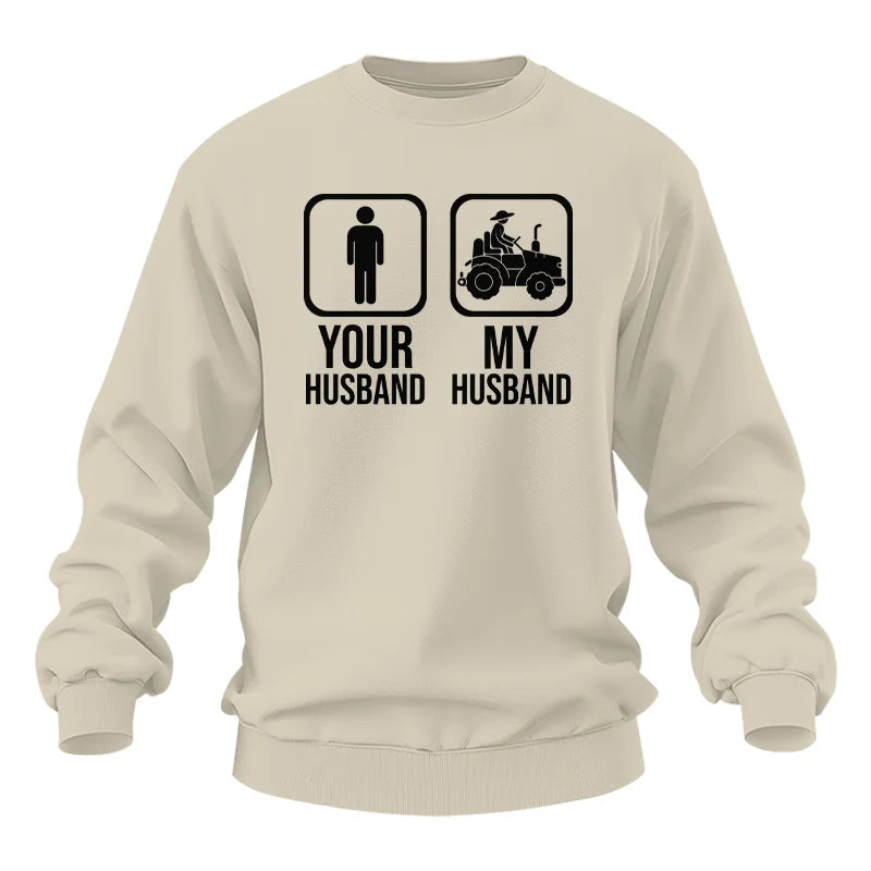 My Husband Is Cooler Than Yours Funny Farm Tractor 2 - Unisex Heavy Blend™ Crewneck Sweatshirt