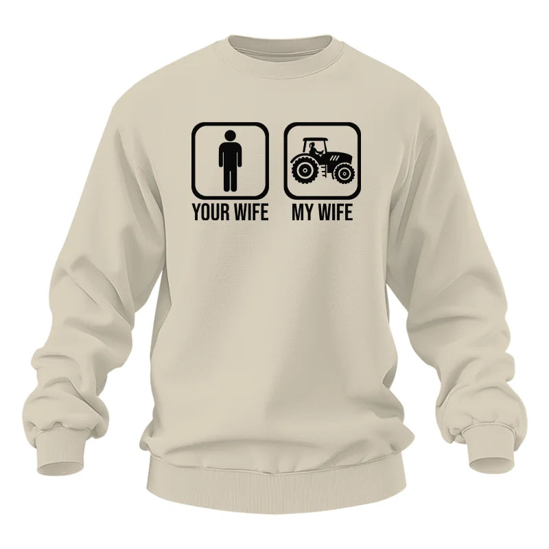 My Wife Is Cooler Than Yours Funny Farm Tractor 2 - Unisex Heavy Blend™ Crewneck Sweatshirt