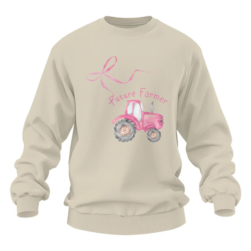 Pink Bow Cute Tractor - Unisex Heavy Blend™ Crewneck Sweatshirt