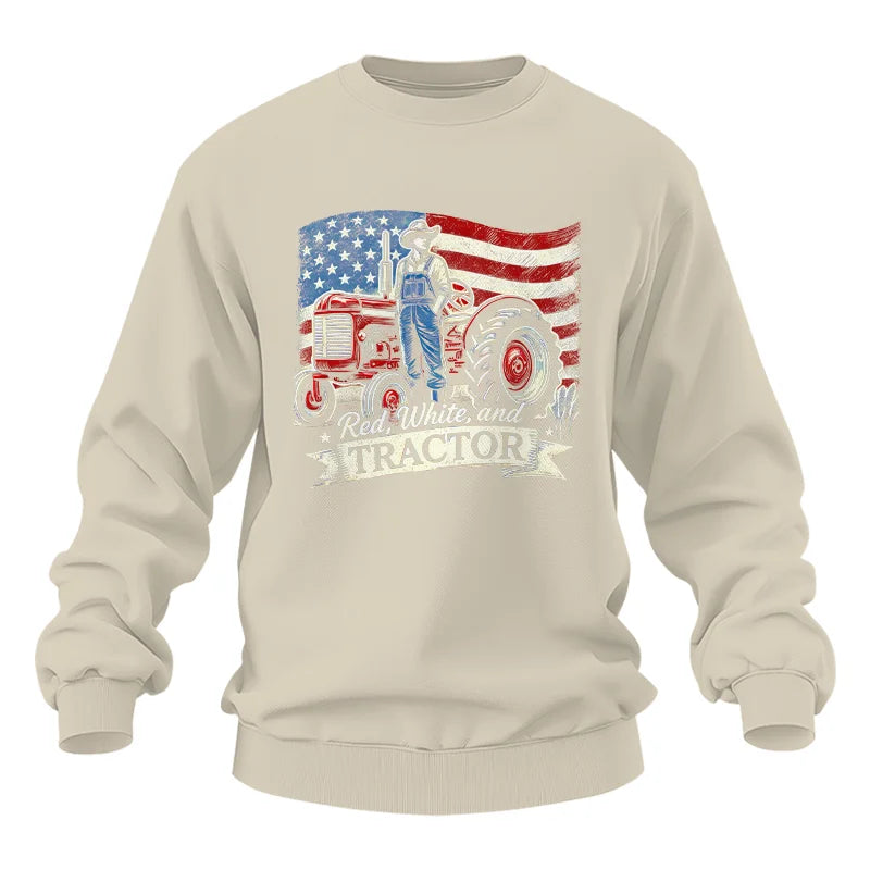 Red White And Tractor - Unisex Heavy Blend™ Crewneck Sweatshirt