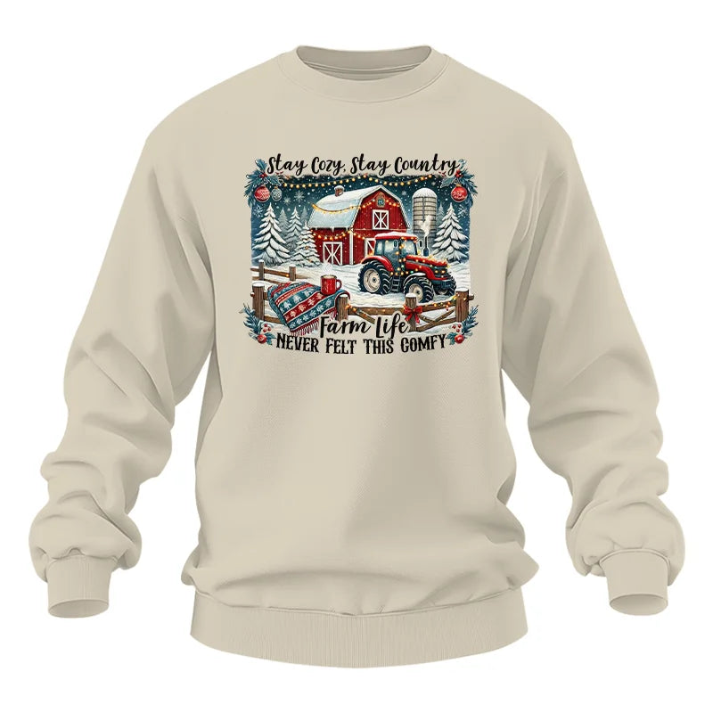 Stay Cozy_Stay Country_Farm Life Never Felt This Comfy 3 - Unisex Heavy Blend™ Crewneck Sweatshirt