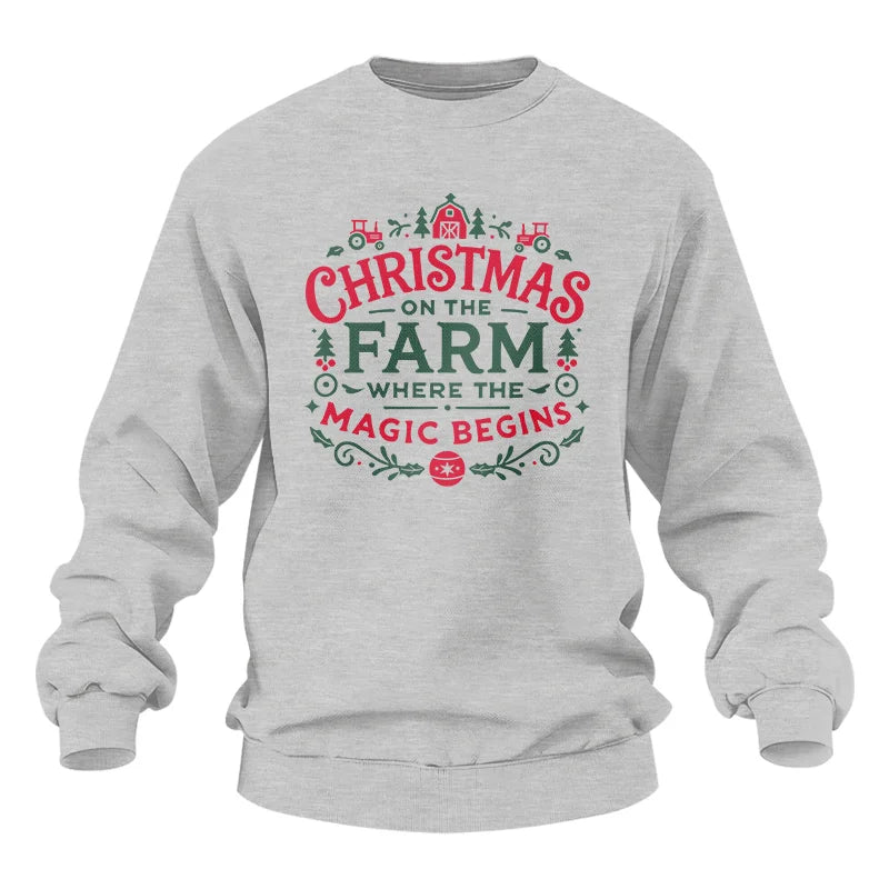 Christmas on the Farm Where the Magic Begins! 1 - Unisex Heavy Blend™ Crewneck Sweatshirt