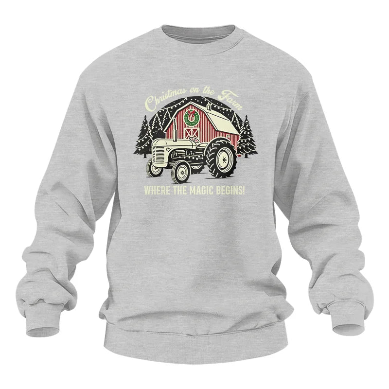 Image of Christmas on the Farm Where the Magic Begins! 3 - Unisex Heavy Blend™ Crewneck Sweatshirt