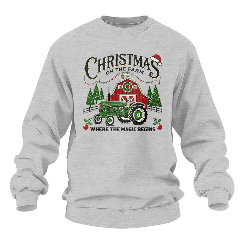 Christmas on the Farm Where the Magic Begins! 5 - Unisex Heavy Blend™ Crewneck Sweatshirt