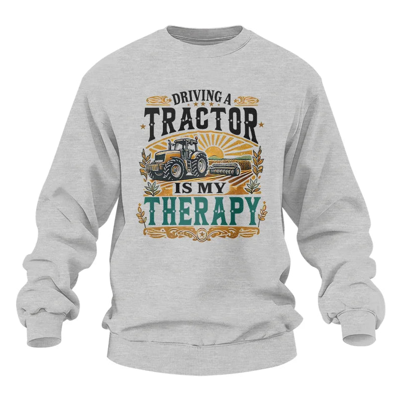 Driving A Tractor Is My Therapy - Unisex Heavy Blend™ Crewneck Sweatshirt