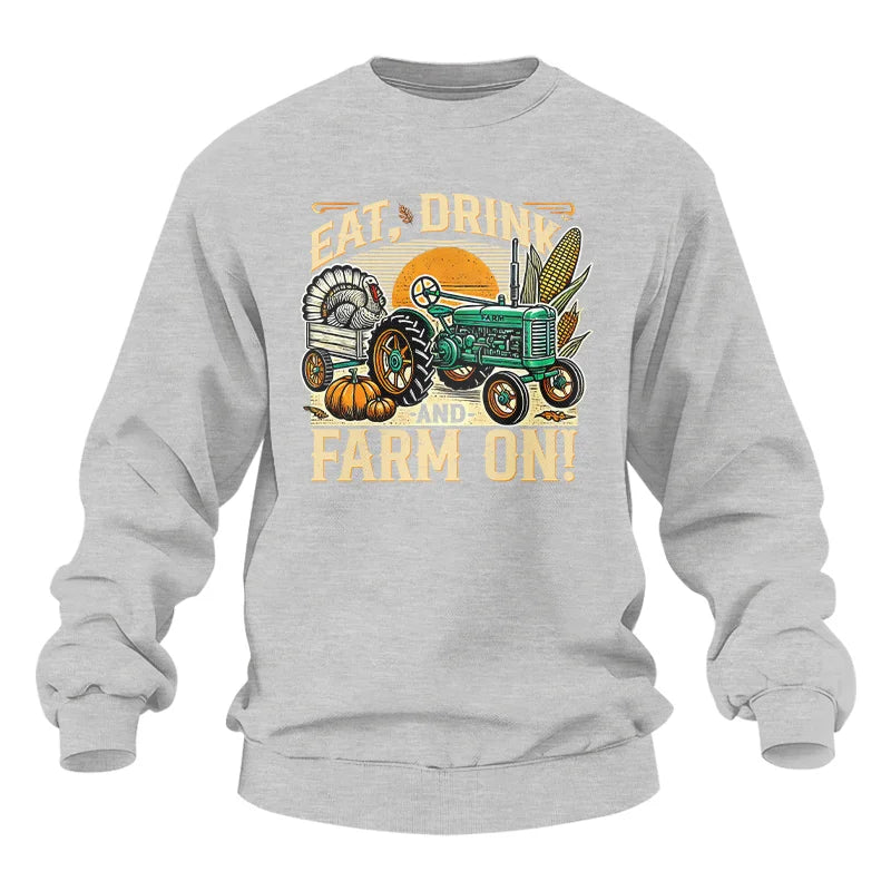 Image of Eat Drink and Farm On - Unisex Heavy Blend™ Crewneck Sweatshirt