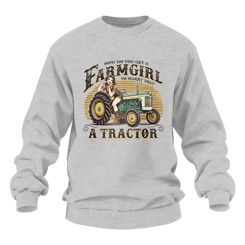 Image of Get A Farmgirl To Marry You_A Tractor - Unisex Heavy Blend™ Crewneck Sweatshirt