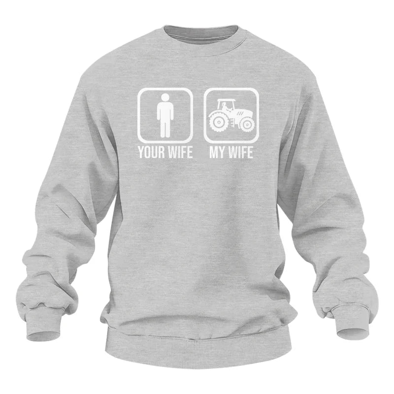 Image of My Wife Is Cooler Than Yours Funny Farm Tractor 1 - Unisex Heavy Blend™ Crewneck Sweatshirt