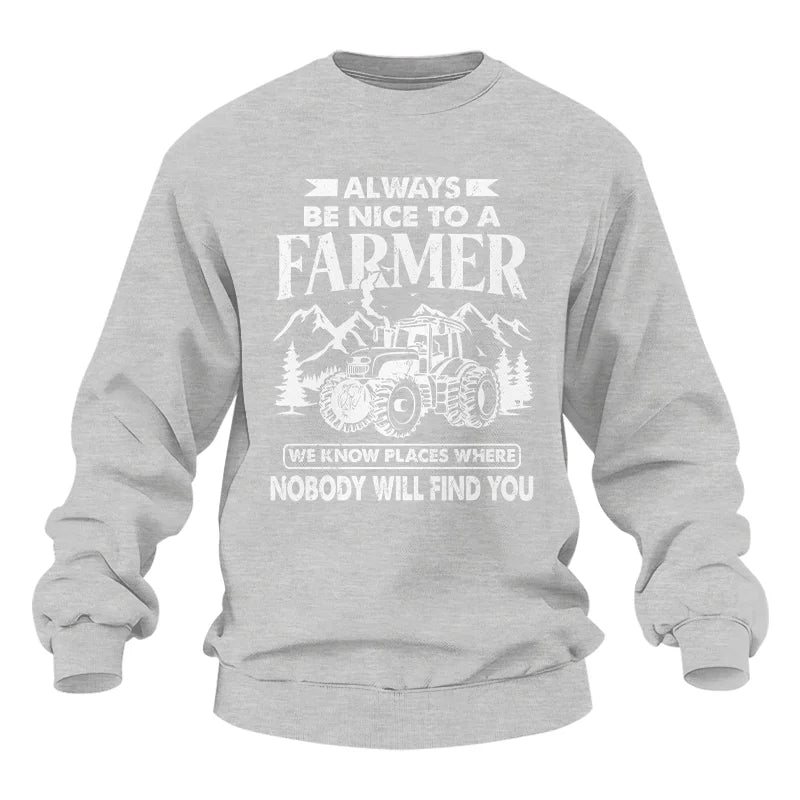 Nice Farmer Funny Tractor Rancher Farming - Unisex Heavy Blend™ Crewneck Sweatshirt