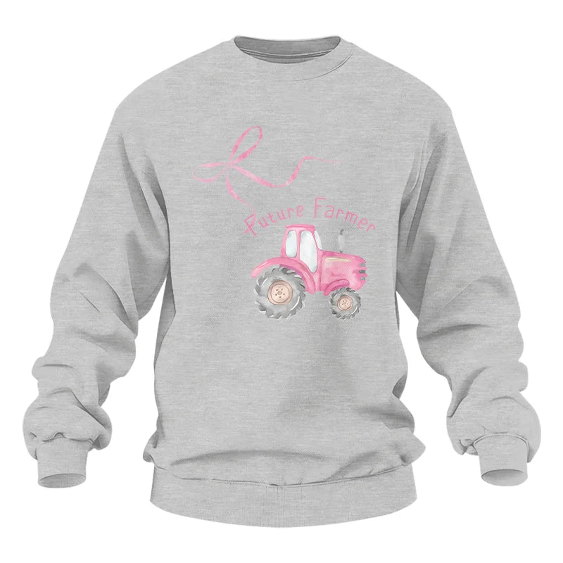 Pink Bow Cute Tractor - Unisex Heavy Blend™ Crewneck Sweatshirt