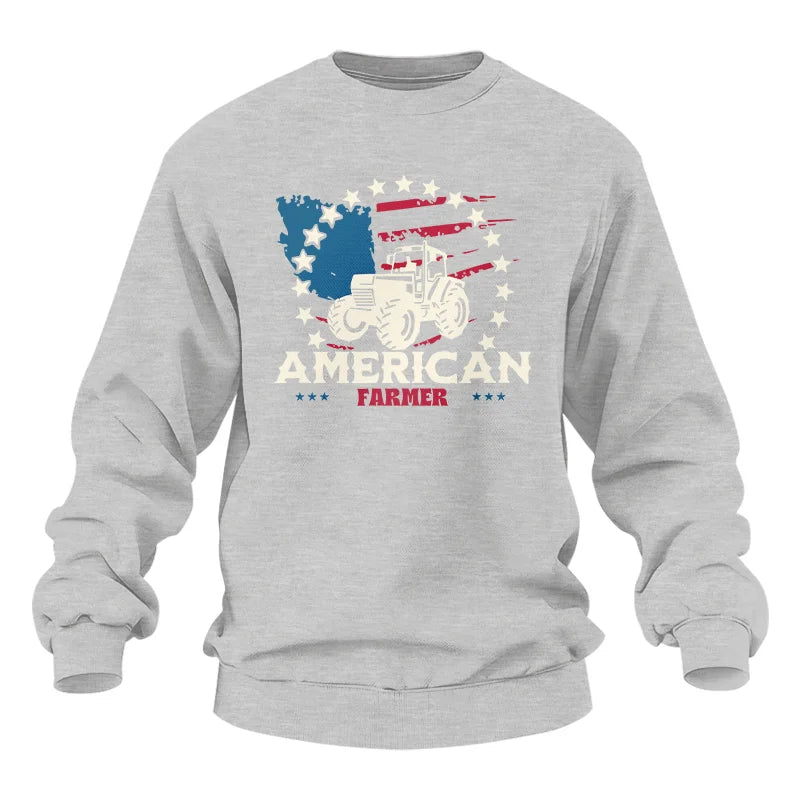 Proud To Be An American Farmer Citizen Veteran - Unisex Heavy Blend™ Crewneck Sweatshirt