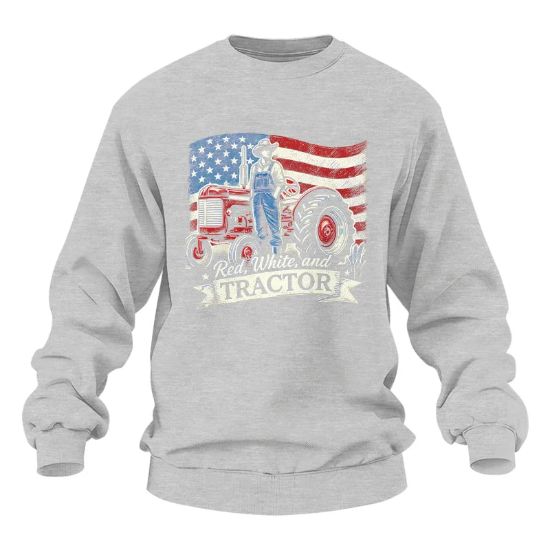 Red White And Tractor - Unisex Heavy Blend™ Crewneck Sweatshirt