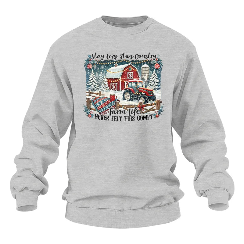 Stay Cozy_Stay Country_Farm Life Never Felt This Comfy 3 - Unisex Heavy Blend™ Crewneck Sweatshirt