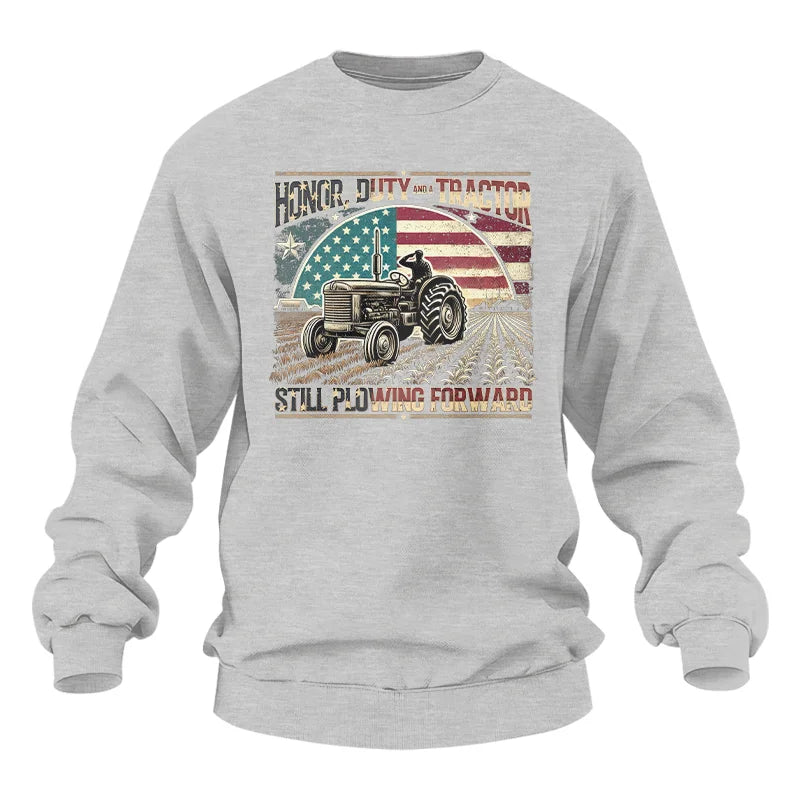 Veteran Farmer Honor Duty And A Tractor 1 - Unisex Heavy Blend™ Crewneck Sweatshirt