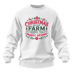 Christmas on the Farm Where the Magic Begins! 1 - Unisex Heavy Blend™ Crewneck Sweatshirt