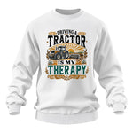 Driving A Tractor Is My Therapy - Unisex Heavy Blend™ Crewneck Sweatshirt