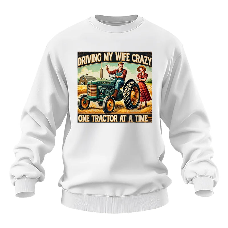 Image of Driving My Wife Crazy One Tractor At A Time - Unisex Heavy Blend™ Crewneck Sweatshirt