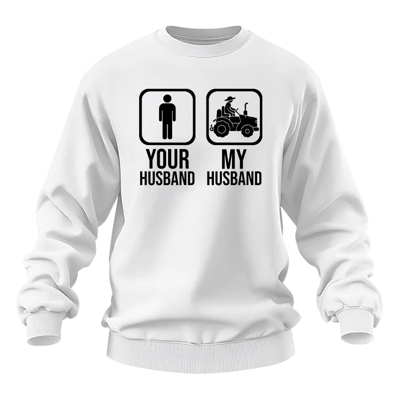 Image of My Husband Is Cooler Than Yours Funny Farm Tractor 2 - Unisex Heavy Blend™ Crewneck Sweatshirt