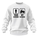 My Husband Is Cooler Than Yours Funny Farm Tractor 2 - Unisex Heavy Blend™ Crewneck Sweatshirt