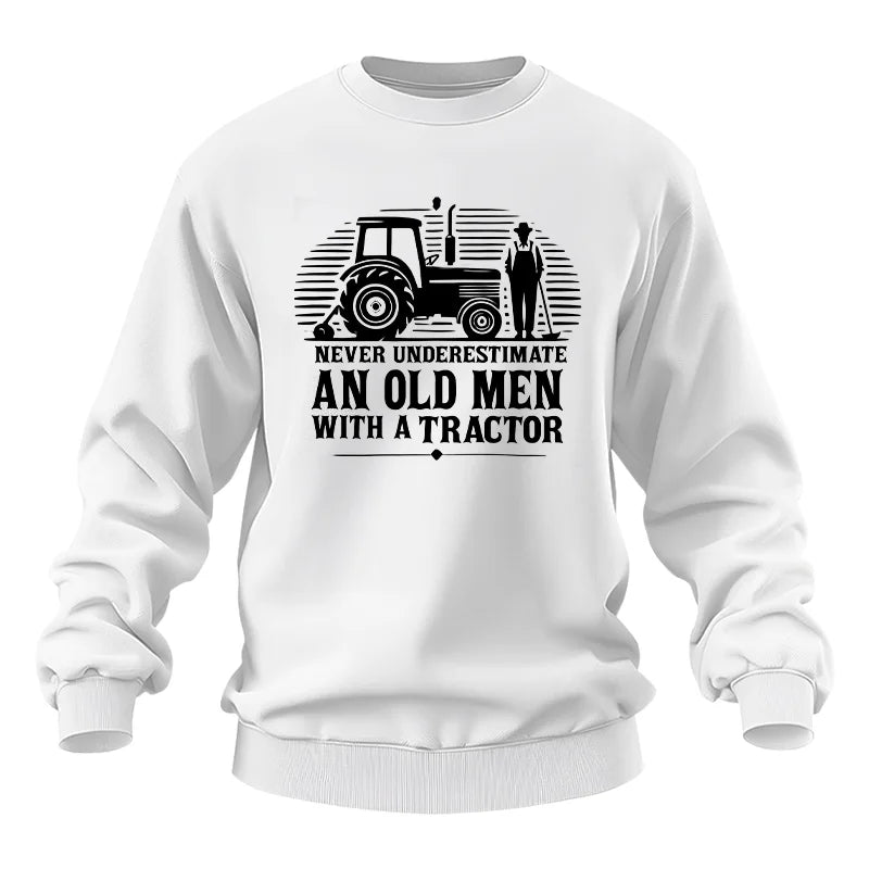 Never Underestimate An Old Men With A Tractor - Unisex Heavy Blend™ Crewneck Sweatshirt