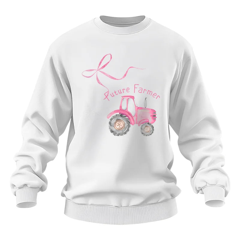 Pink Bow Cute Tractor - Unisex Heavy Blend™ Crewneck Sweatshirt