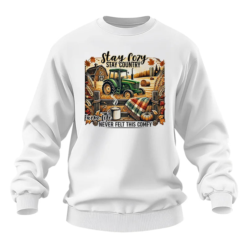 Image of Stay Cozy_Stay Country_Farm Life Never Felt This Comfy 2 - Unisex Heavy Blend™ Crewneck Sweatshirt