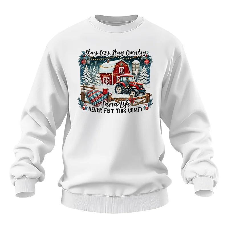 Stay Cozy_Stay Country_Farm Life Never Felt This Comfy 3 - Unisex Heavy Blend™ Crewneck Sweatshirt