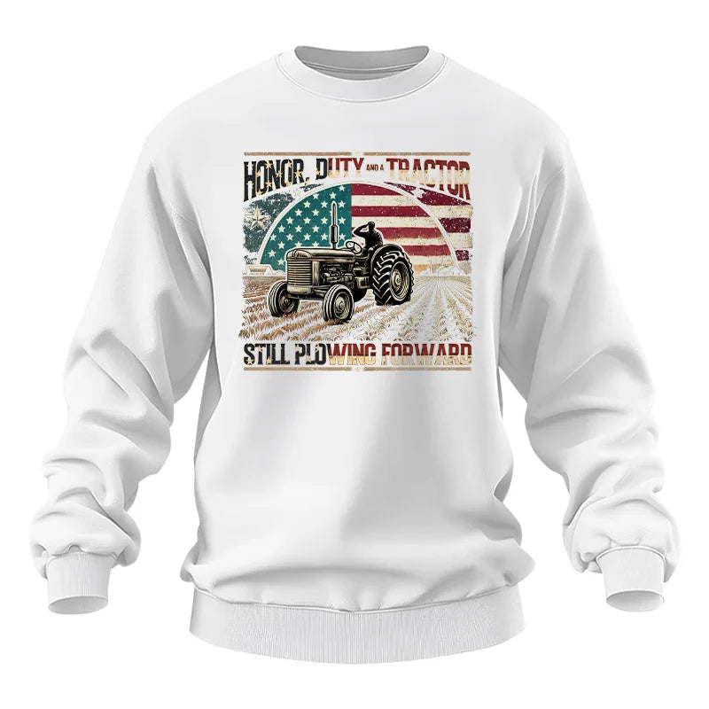 Veteran Farmer Honor Duty And A Tractor 1 - Unisex Heavy Blend™ Crewneck Sweatshirt