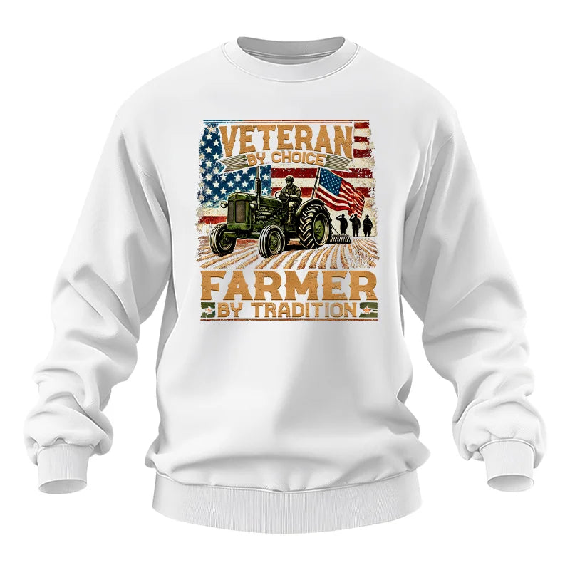 Veteran Farmer Veteran By Choice_Farmer By Tradition - Unisex Heavy Blend™ Crewneck Sweatshirt