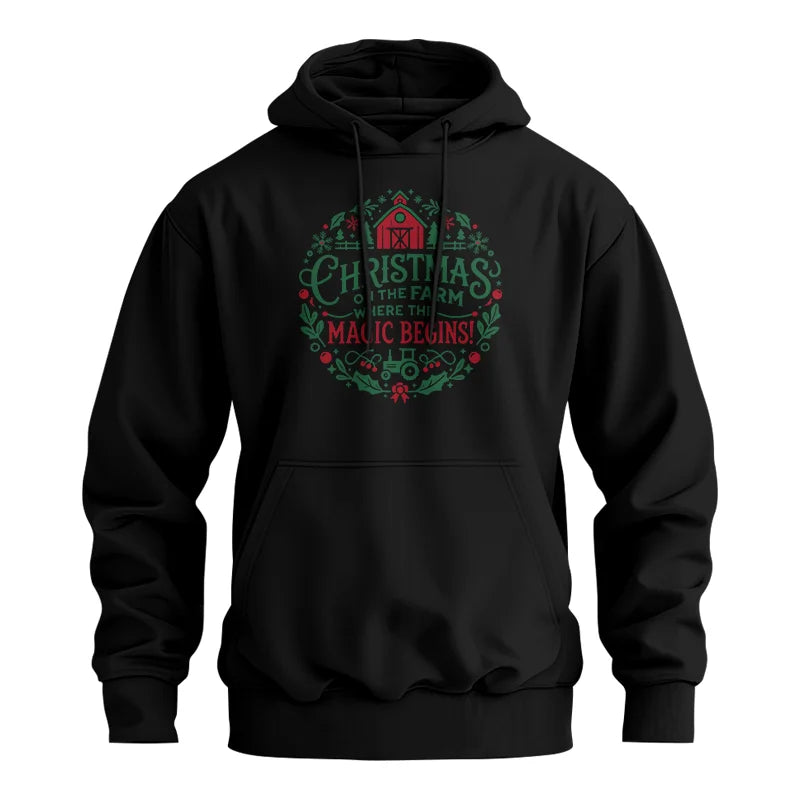 Image of Christmas on the Farm Where the Magic Begins! 2 - Unisex Heavy Blend™ Hooded Sweatshirt