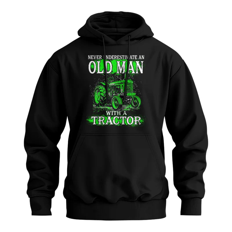 Image of Funny Quote Never Underestimate Old Man Tractor - Unisex Heavy Blend™ Hooded Sweatshirt